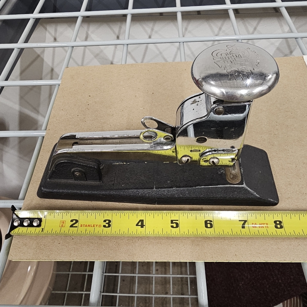 Vintage Speed 13 Silver and Black Stapler